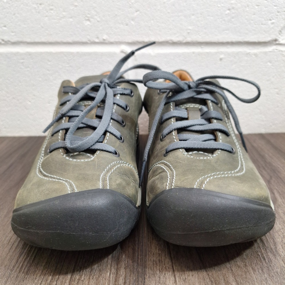 Keen Gray-Green Leather Casual Sneakers - Picture 5 of 12